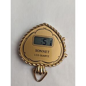 Vintage Sonnet Digital LCD Quartz Face “gold tone” Watch new battery